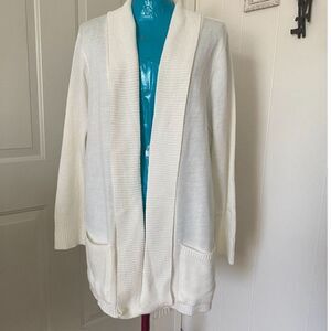 Anthony Richards Off White Cardigan Womens Size XL